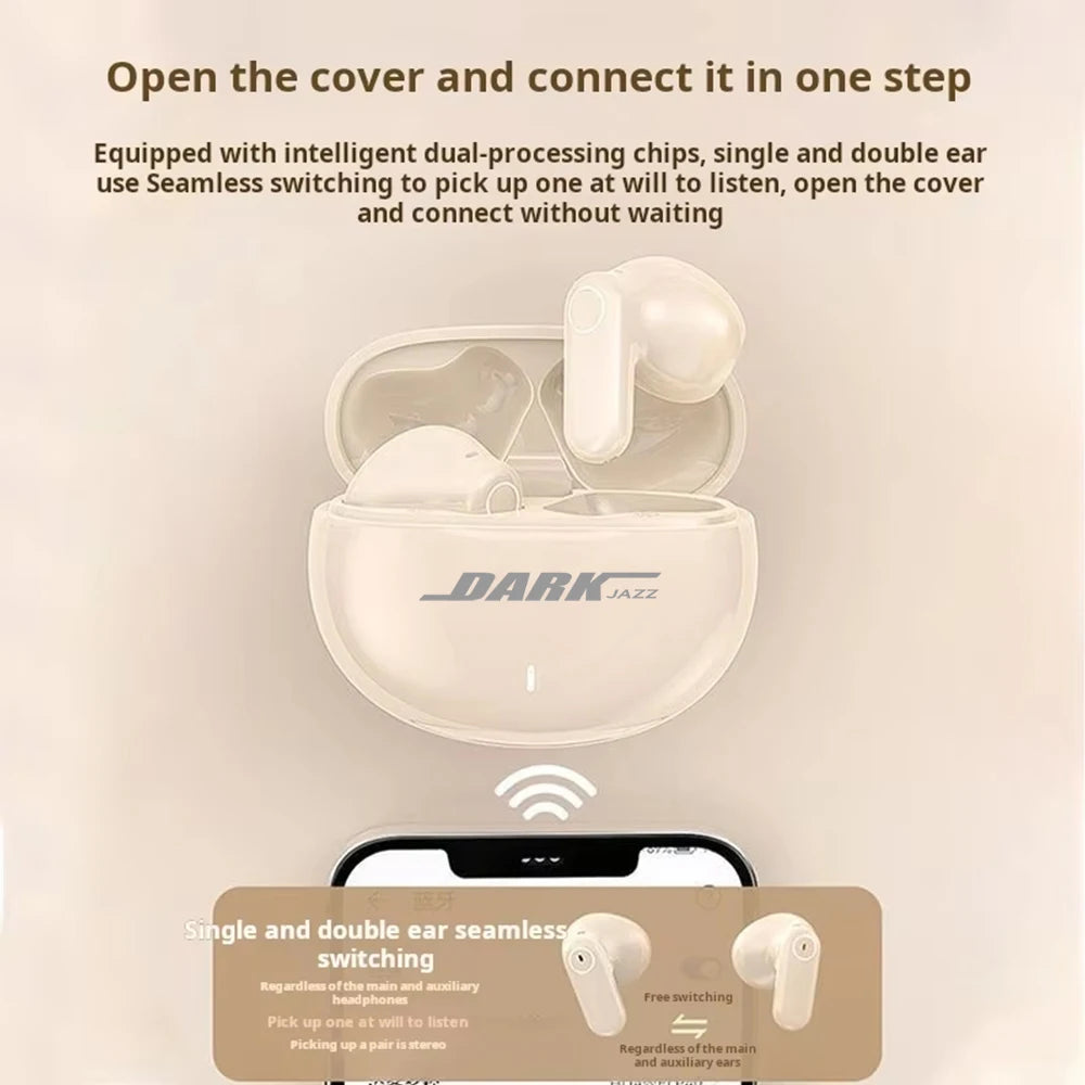 BOSECXT M21S TWS Bluetooth Headphones Wireless High Sound Quality HiFi Ultra Long Battery Life Half In-ear Earbuds Mini Portable