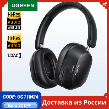 UGREEN Max5c Wireless Bluetooth Headphones ANC 43dB Active Noise Cancellation Hi-Res LDAC 75H Spatial Audio Earphones Headset