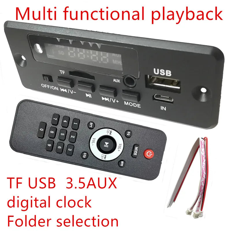 Speaker modification MP3 decoder LED display 12v5V universal lossless Wav module audio decoder PCBA